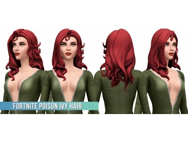 Maxis Match Fortnite Poison Ivy Hair ConversionEdit - The Sims 4 Custom Content