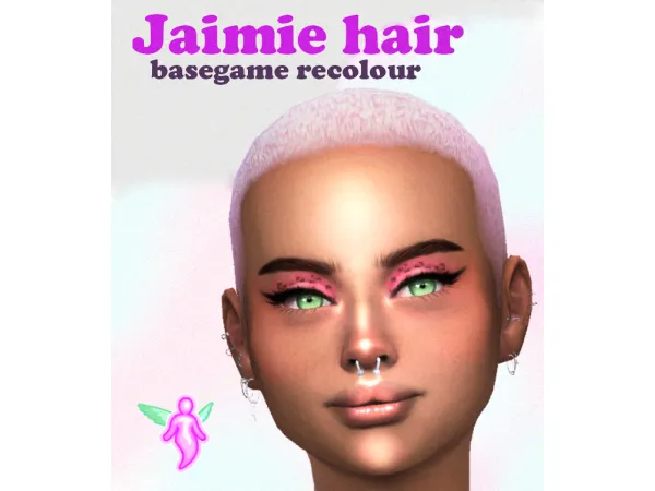 Maxis Match Jaimie hair basegame recolour by simsfinds - The Sims 4 Custom Content