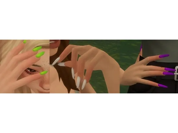 MAXIS MATCH ROUNDED NAILS BY @synthsims MADE INTO SKIN DETAIL