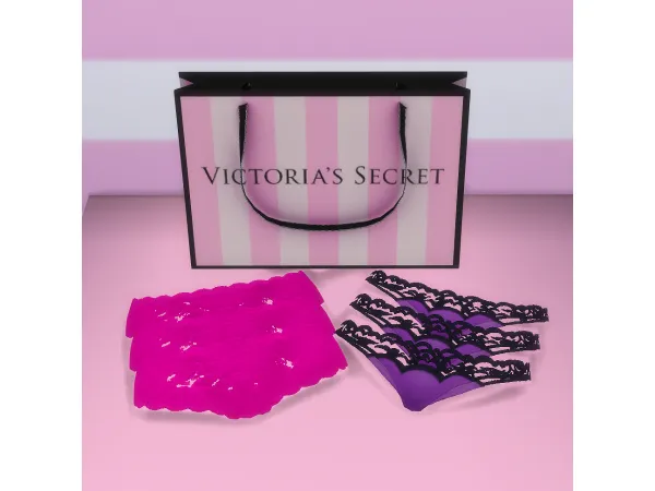 Maxis Match Victoria's Secret Deco Underwear by PlatinumLuxeSims - The Sims 4 Custom Content