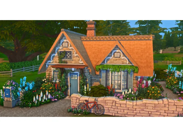 Maxis Match Little English Cottage Tier 3 Tiny Home No - The Sims 4 Custom Content