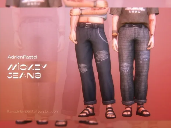 Maxis Match Mickey Jeans - The Sims 4 Custom Content
