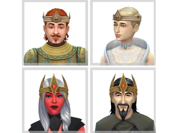 Maxis Match King crown and Evil Wizard crown - The Sims 4 Custom Content