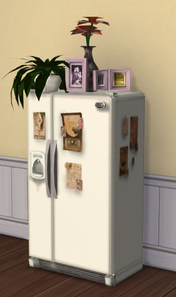 Maxis Match FRIDGE HALLIWELL MANOR by simsfinds - The Sims 4 Custom Content