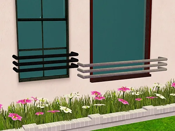 Balustrade Minimaal Window Rail Guards - The Sims 2 Custom Content