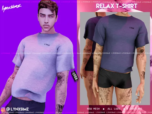 Alpha LYNXSIMZ_RelaxTopM - The Sims 4 Custom Content
