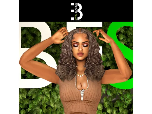 Alpha LINE FULL LACE WIG - The Sims 4 Custom Content