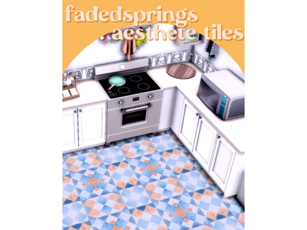 Maxis Match aesthete tiles springs by faded - The Sims 4 Custom Content