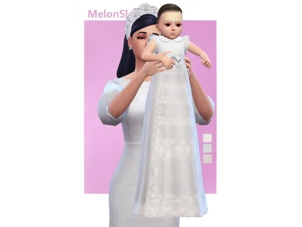 Maxis Match Baptism gown for toddlers - The Sims 4 Custom Content