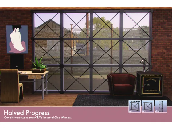 industrialW indow Tall - The Sims 3 Custom Content