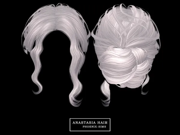 Alpha Anastasia Hair - The Sims 4 Custom Content