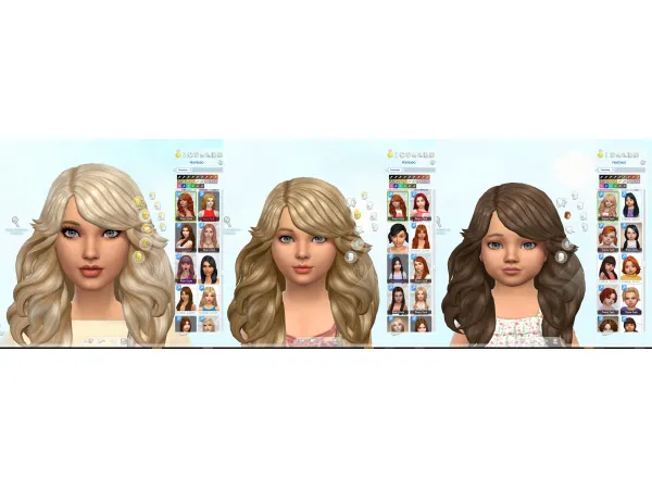 Maxis Match Farrah Hairstyle UPDATE by Kiara Zurk - The Sims 4 Custom Content