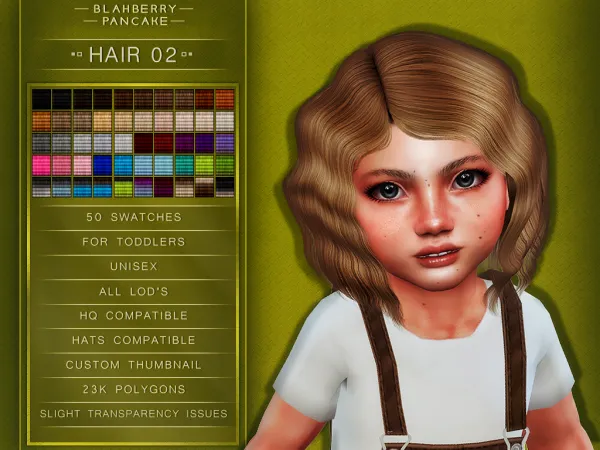 Alpha HAIR 02 TODDLERS PATREON EXCLUSIVE - The Sims 4 Custom Content