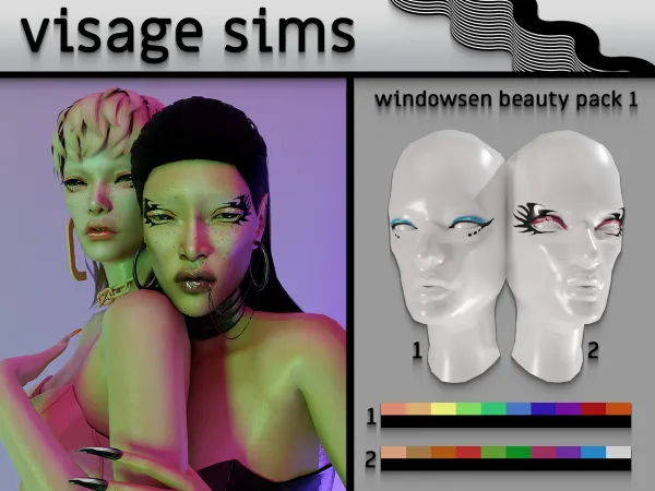 Alpha windowsen beauty pack 1 - The Sims 4 Custom Content