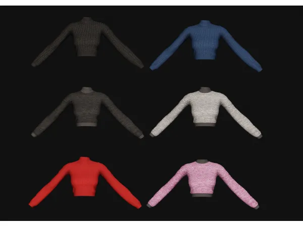 Alpha Knitted Sweater by simmerkatex - The Sims 4 Custom Content