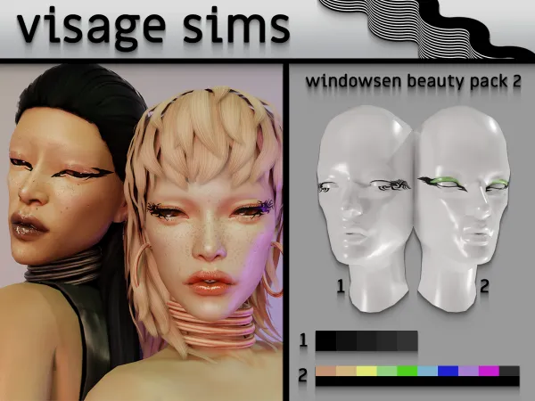 Alpha windowsen beauty pack 2 - The Sims 4 Custom Content