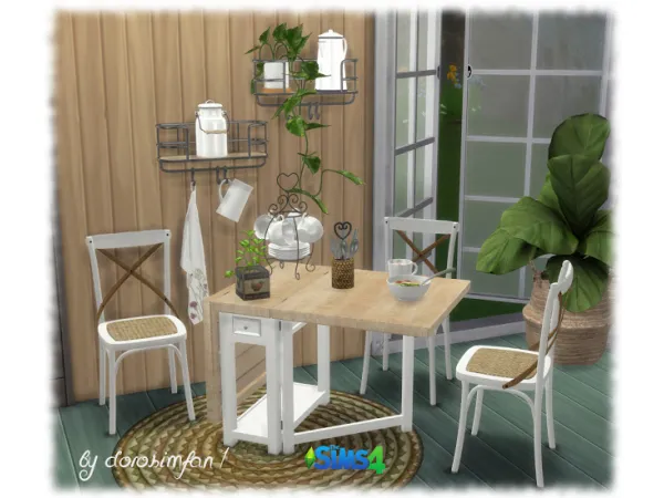 Maxis Match Tiny Living dining room - The Sims 4 Custom Content
