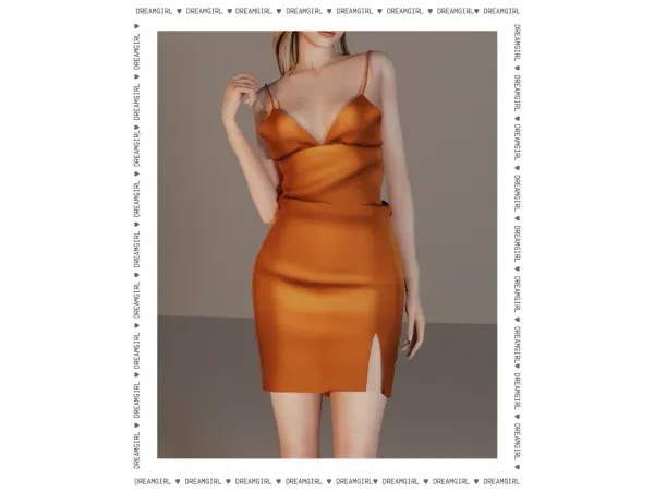 Alpha SATIN DRESS by dreamgirl - The Sims 4 Custom Content
