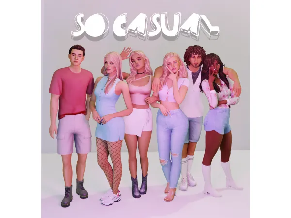 Maxis Match so casual collection by aretha - The Sims 4 Custom Content