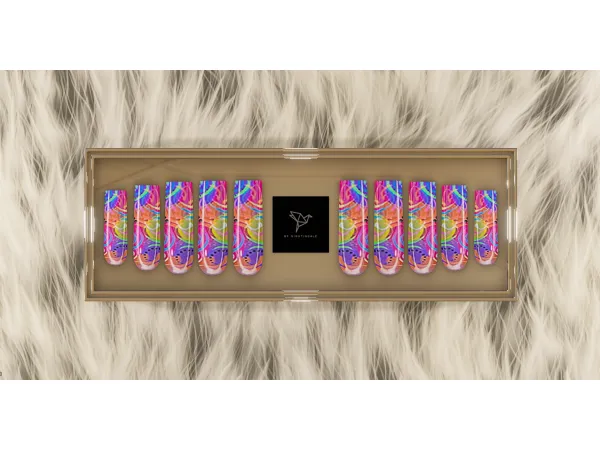 Alpha 90s Vybe Nails for Public Access by Nightingale Sims - The Sims 4 Custom Content