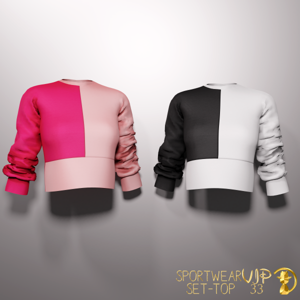 Alpha Sportwear Set Top VIP33 by daphsmods - The Sims 4 Custom Content
