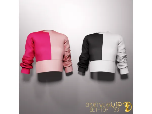 Alpha Sportwear Set Top VIP33 by turksimmer - The Sims 4 Custom Content