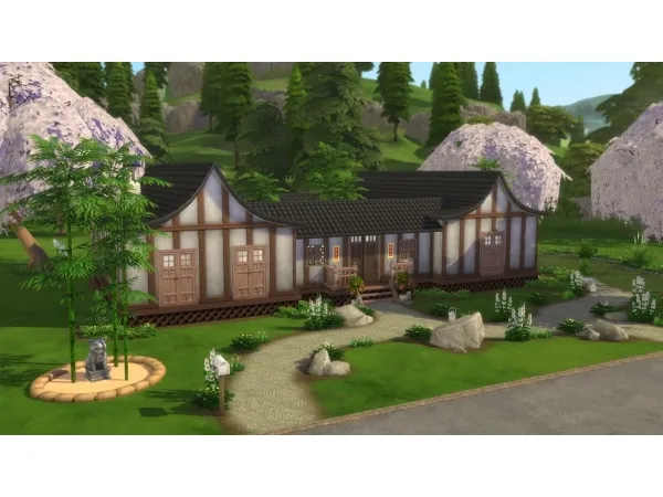 Maxis Match Chinese Inspired House - The Sims 4 Custom Content