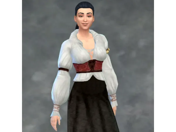 Maxis Match TSM Bard Exposed Top - The Sims 4 Custom Content
