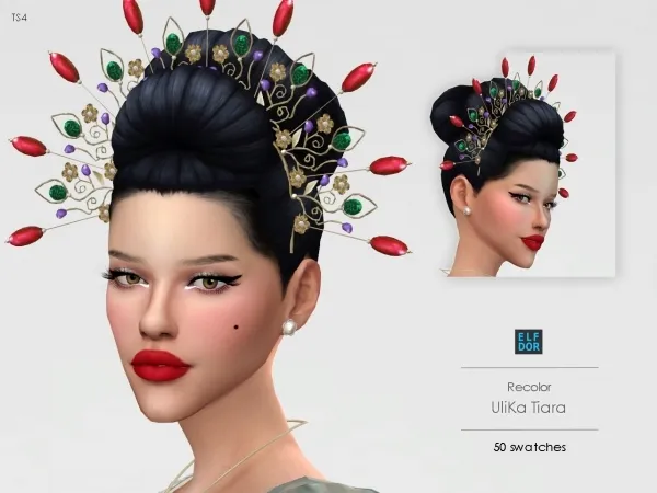 Mix UliKa Tiara RC by elfdor - The Sims 4 Custom Content