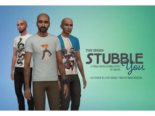 Maxis Match stubble you series - The Sims 4 Custom Content