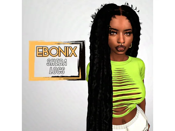 Alpha Sheba Locs by EbonixSims - The Sims 4 Custom Content