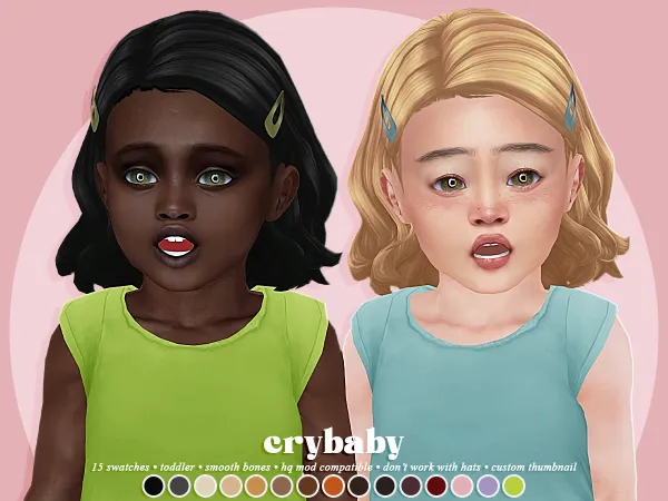 Maxis Match crybaby allie hair hair clip (aladdin) by crybaby - The Sims 4 Custom Content