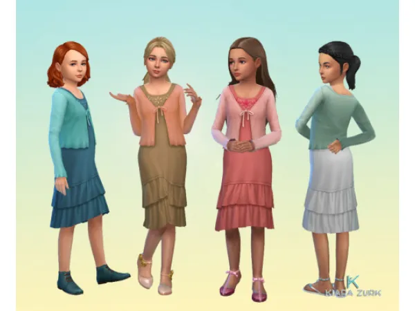Maxis Match Dress Cardigan Conversion - The Sims 4 Custom Content