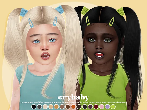 Alpha crybaby marilia hair pin (leahlillith) - The Sims 4 Custom Content