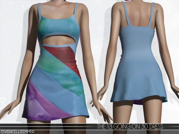 Alpha 13 Going on 30 dress - The Sims 4 Custom Content