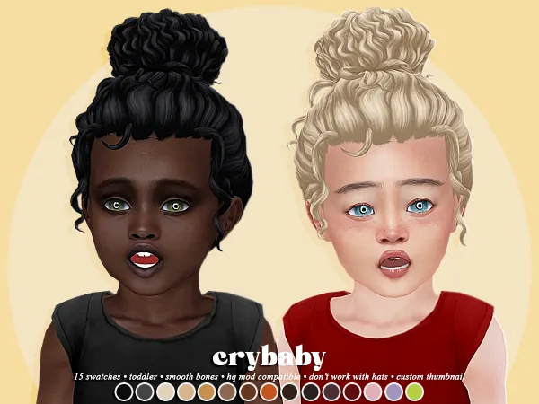Maxis Match crybaby maja hair (miiko) toddler f by crybaby - The Sims 4 Custom Content