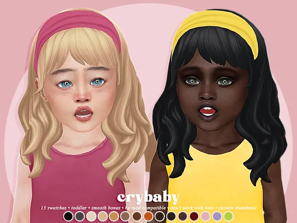 Maxis Match crybaby marg hair bandana (okruee) - The Sims 4 Custom Content