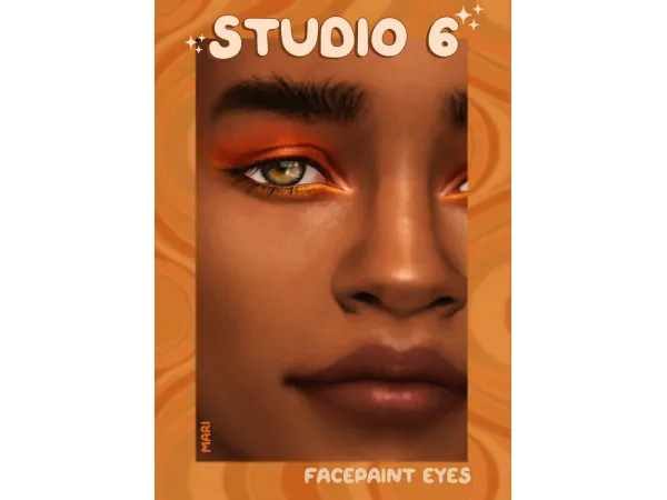 Maxis Match Studio 6 Face paint eyes by simsfinds - The Sims 4 Custom Content