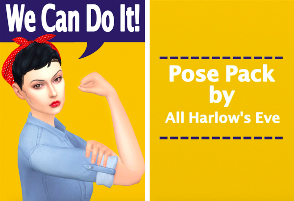 Maxis Match We Can Do It Pose Pack by simsfinds - The Sims 4 Custom Content