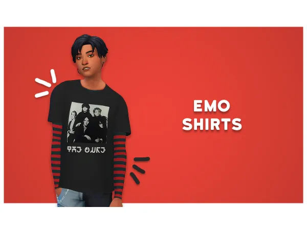 Maxis Match emo shirt - The Sims 4 Custom Content