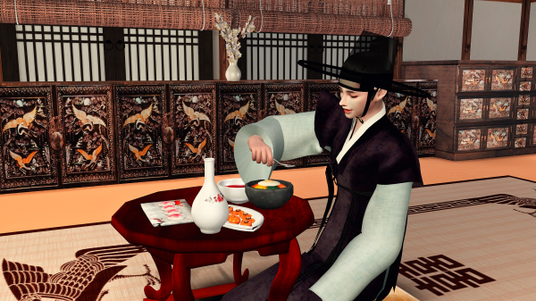 Alpha [Lena Sims] Korean Small Portable Dining Table by simsfinds - The Sims 4 Custom Content