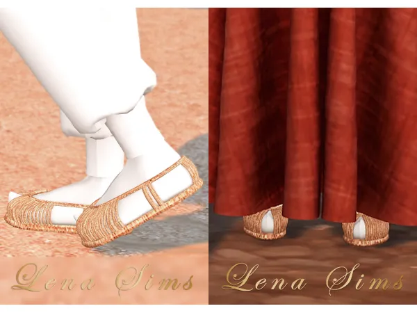 Alpha [Lena Sims] Korean Straw Shoes - The Sims 4 Custom Content
