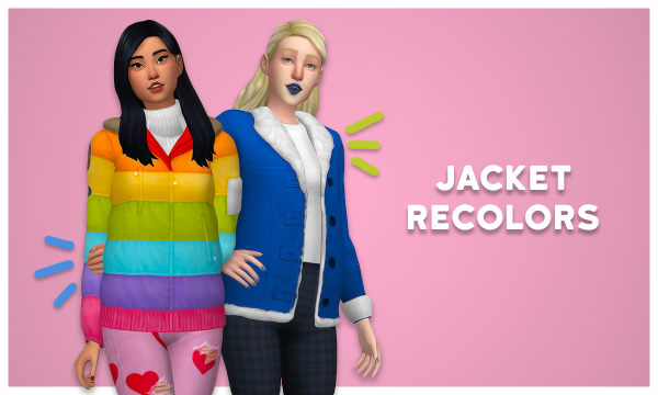 Maxis Match two jacket recolors by simsfinds - The Sims 4 Custom Content