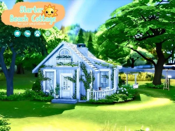 Maxis Match Starter Beach Cottage by mrscrumplebum - The Sims 4 Custom Content