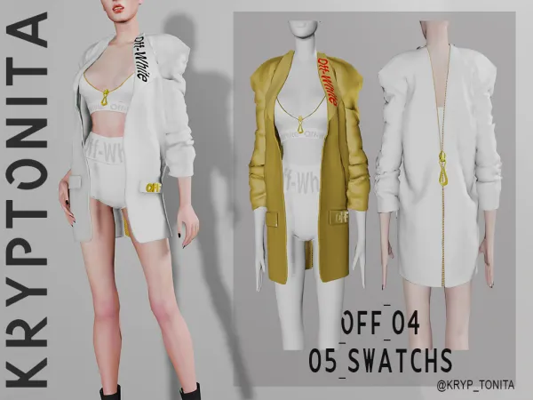 Alpha COLLECTION OFF WHITE by kryptonita - The Sims 4 Custom Content