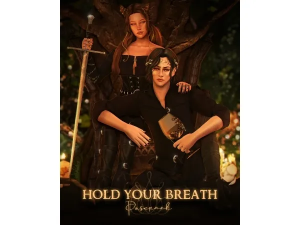 Mix Hold Your Breath Posepack - The Sims 4 Custom Content