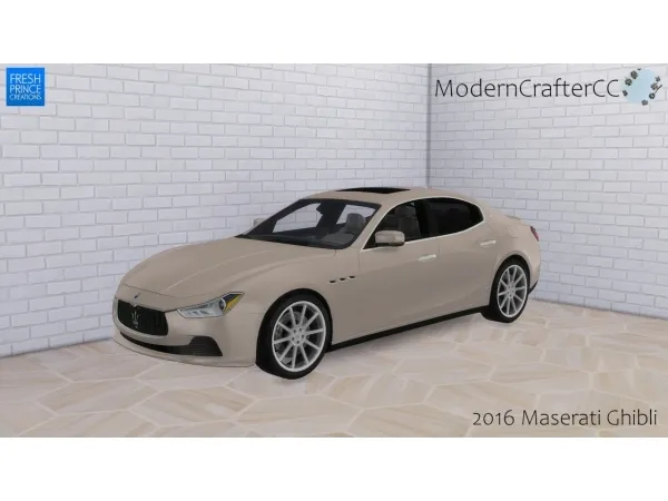 Mix 2016 Maserati Ghibli - The Sims 4 Custom Content