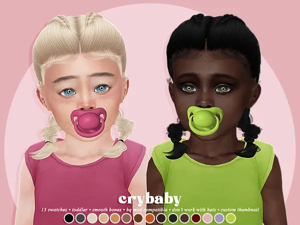 Alpha crybaby maven hair (leahlillith) toddler f - The Sims 4 Custom Content