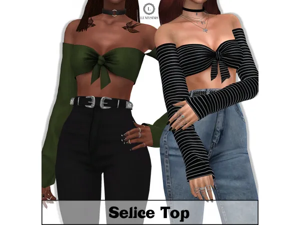 Alpha Selice Top by lumysims - The Sims 4 Custom Content