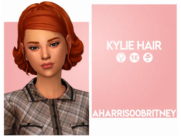 Maxis Match Kylie Hair by aharris00britney - The Sims 4 Custom Content